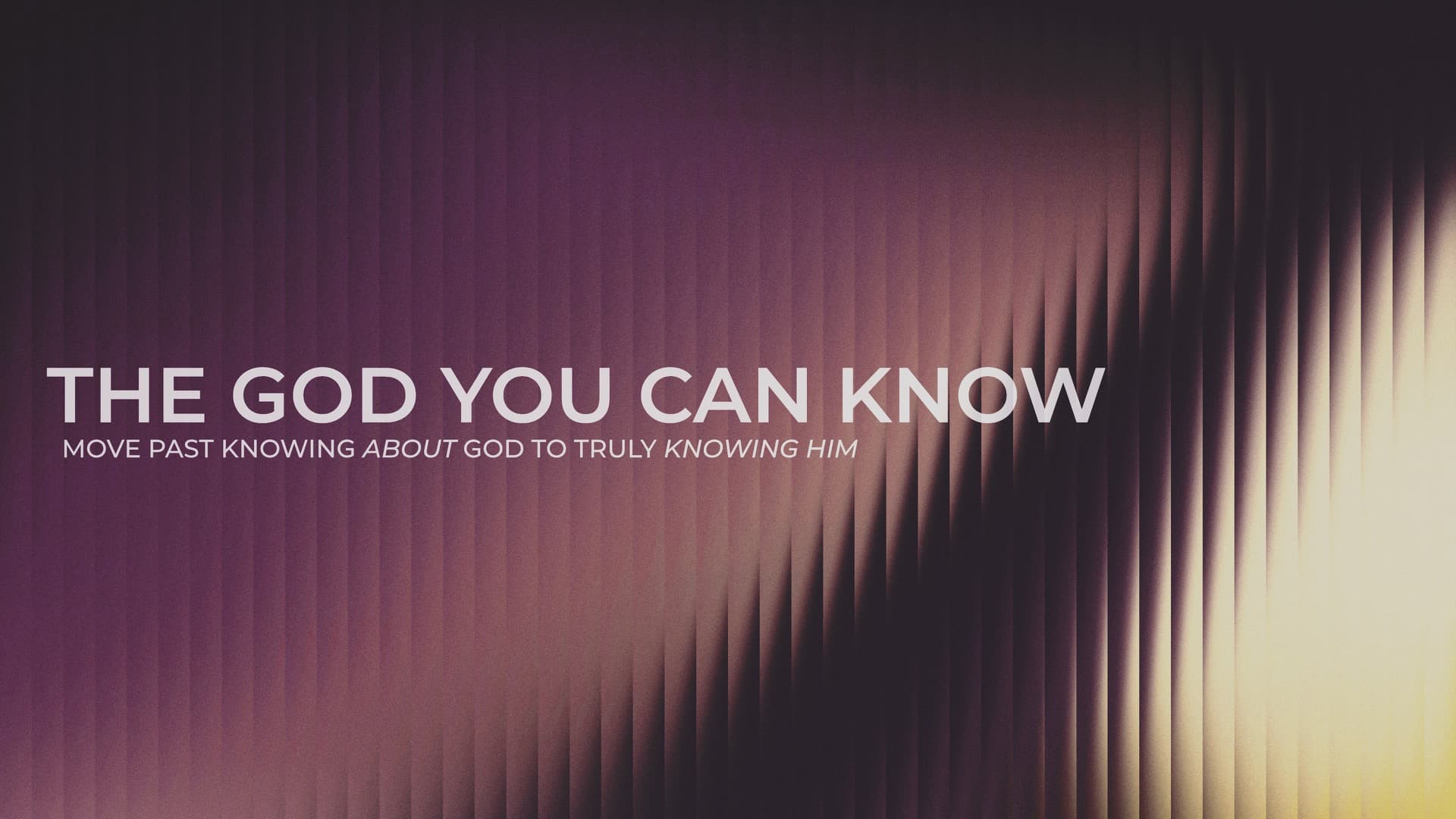 The God You Can Know